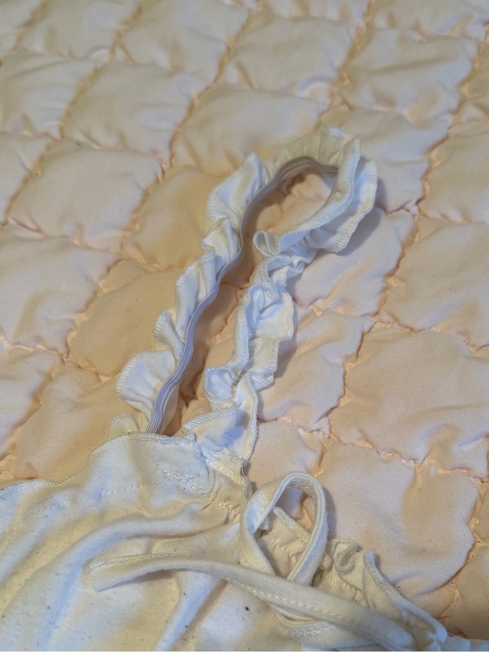 Light Ivory Ruffle Strap Bralette - Picture 2 of 3
